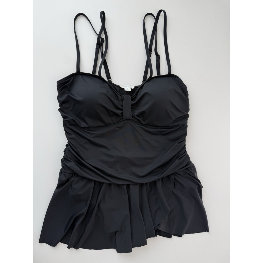 Sundance Seas The Day One Piece Black Swim Suit Womens XL Resortwear Vacation - Picture 2 of 11
